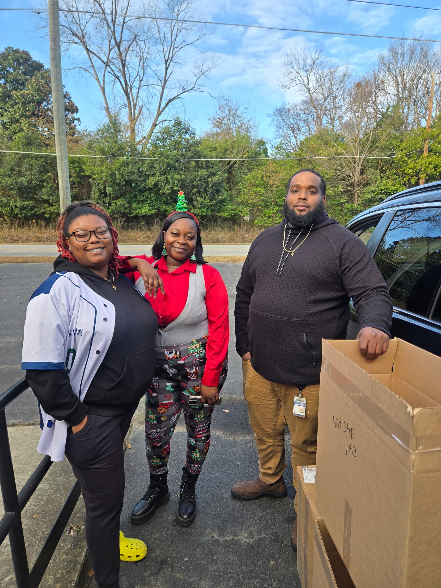 Community outreach with donated items for NextStep Recovery